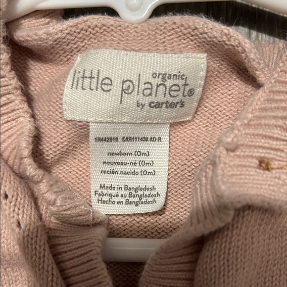 CARTER’S Soft Pink Knit Footie - Picture 2 of 3